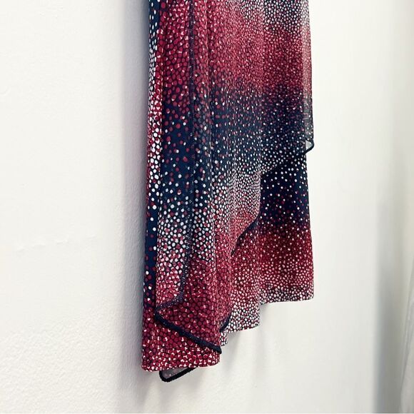 Catherines Mesh Keyhole Polka Dot Gradient Horizontal Stripe Tank, Sz 0X (14/16) - Picture 5 of 11